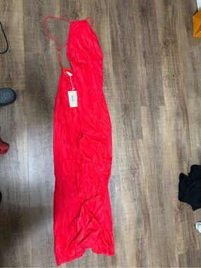 Meshki Red Freya low back Dress